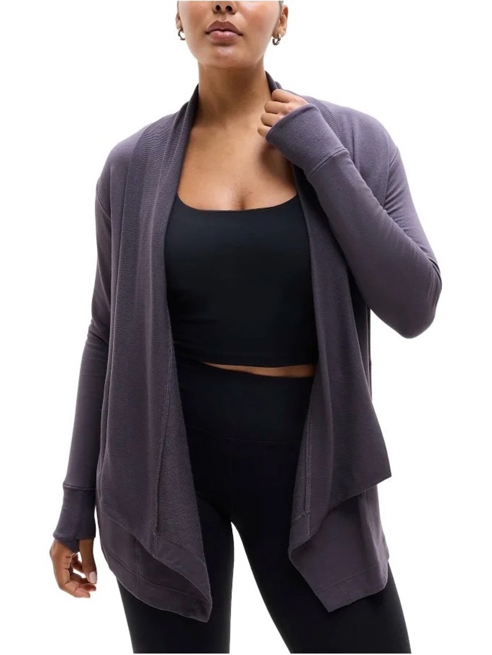 #7 NWT Athleta Twilight Pranayama Restore Two Ways Wrap Cardigan Size XXS